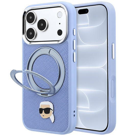 MagSafe-kuori Apple iPhone 18 Pro / 17 Pro:lle, Karl Lagerfeld, Ring Stand 360 Karl Pin, Sininen