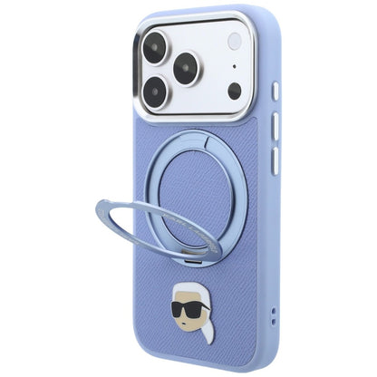 MagSafe-kuori Apple iPhone 18 Pro / 17 Pro:lle, Karl Lagerfeld, Ring Stand 360 Karl Pin, Sininen