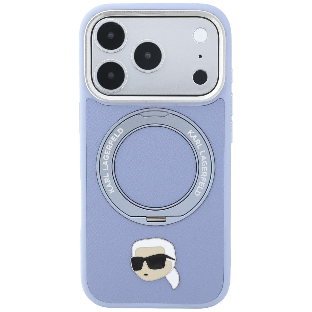 MagSafe-kuori Apple iPhone 18 Pro / 17 Pro:lle, Karl Lagerfeld, Ring Stand 360 Karl Pin, Sininen