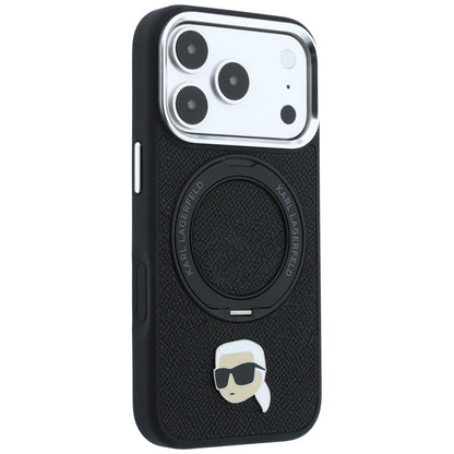 MagSafe-kuori Apple iPhone 18 Pro / 17 Pro:lle, Karl Lagerfeld, Ring Stand 360 Karl Pin, Musta