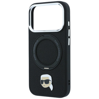 MagSafe-kuori Apple iPhone 18 Pro / 17 Pro:lle, Karl Lagerfeld, Ring Stand 360 Karl Pin, Musta