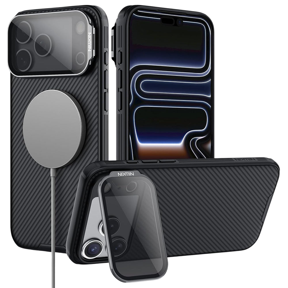 MagSafe-kuori Apple iPhone 18 Pro / 17 Pro:lle, Nillkin, CamShield Prop, Musta