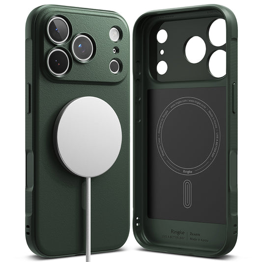 MagSafe-kuori Apple iPhone 18 Pro / 17 Pro:lle, Ringke, Onyx, Tummanvihreä