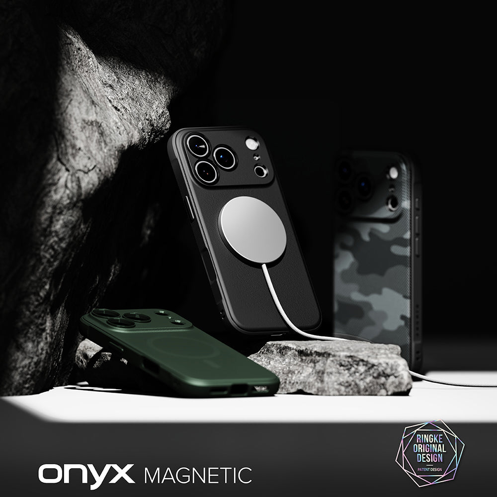 MagSafe-kuori Apple iPhone 18 Pro / 17 Pro:lle, Ringke, Onyx, Tummanvihreä