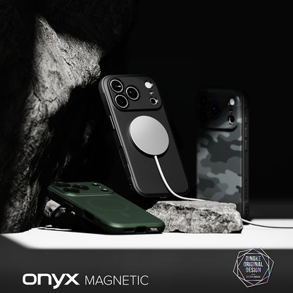MagSafe-kuori Apple iPhone 18 Pro / 17 Pro:lle, Ringke, Onyx, Tummanvihreä