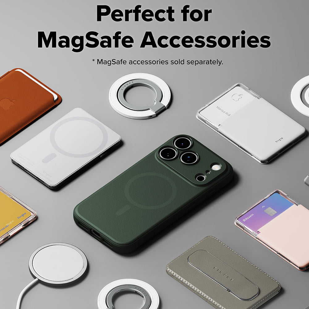 MagSafe-kuori Apple iPhone 18 Pro / 17 Pro:lle, Ringke, Onyx, Tummanvihreä