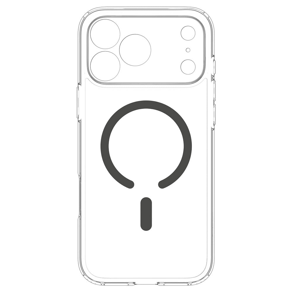 MagSafe-kuori Apple iPhone 18 Pro / 17 Pro:lle, Spigen, Ultra Hybrid, Harmaa Läpinäkyvä ACS12156