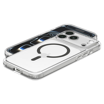 MagSafe-kuori Apple iPhone 18 Pro / 17 Pro:lle, Spigen, Ultra Hybrid, Harmaa Läpinäkyvä ACS12156