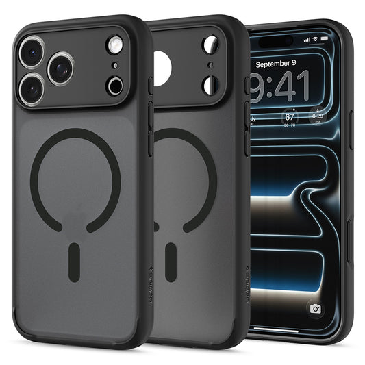 MagSafe-kuori Apple iPhone 18 Pro / 17 Pro:lle, Spigen, Ultra Hybrid, Matta Musta ACS12160