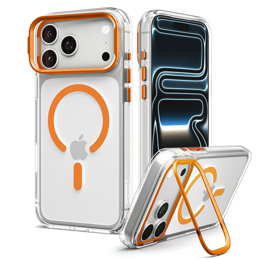 MagSafe-kuori Apple iPhone 18 Pro / 17 Pro:lle, Spigen, Ultra Hybrid Optik S, Oranssi Läpinäkyvä ACS11923