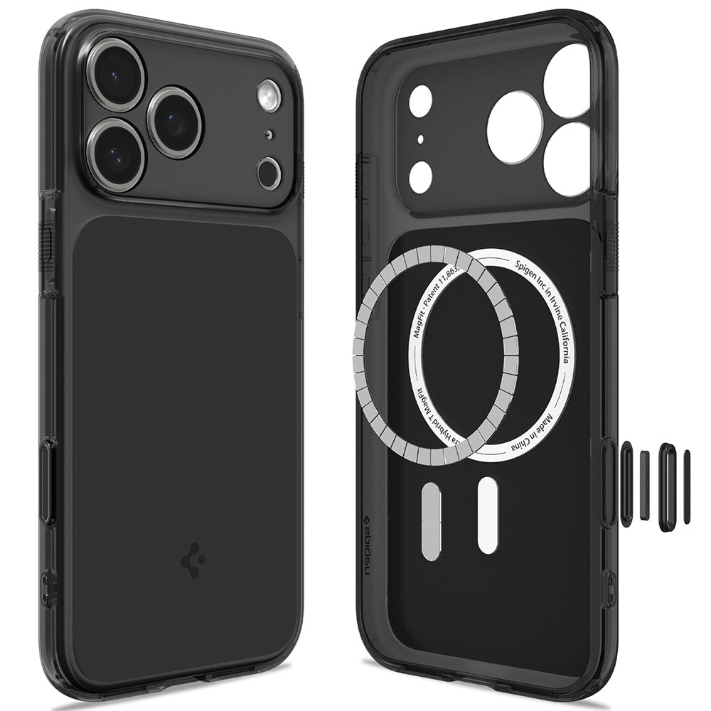 MagSafe-kuori Apple iPhone 18 Pro / 17 Pro:lle, Spigen, Ultra Hybrid T, Matta Musta ACS12171