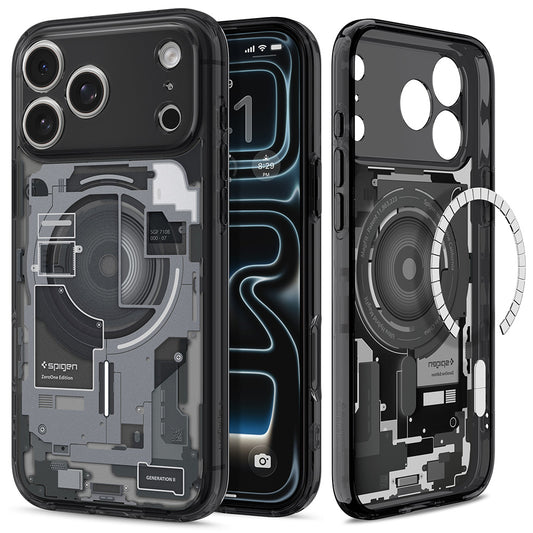 MagSafe-kuori Apple iPhone 18 Pro / 17 Pro:lle, Spigen, Ultra Hybrid Zero One, Musta ACS12165