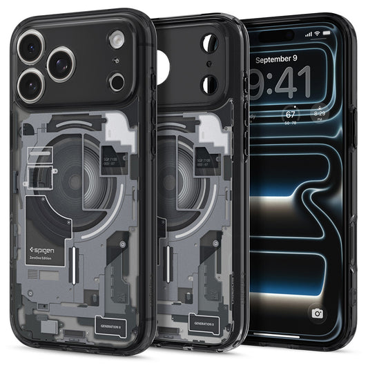 MagSafe-kuori Apple iPhone 18 Pro / 17 Pro:lle, Spigen, Ultra Hybrid Zero One, Musta ACS12165
