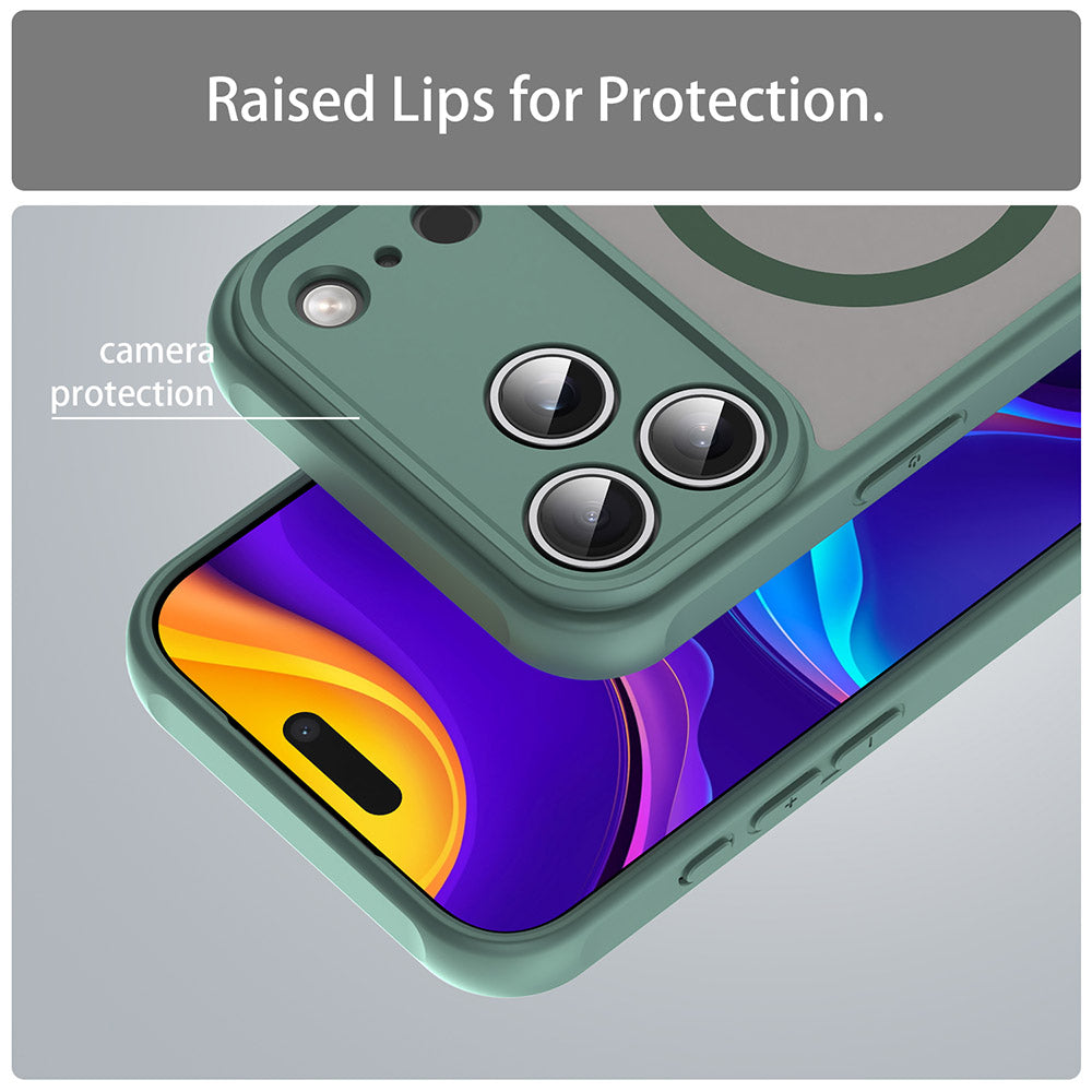 MagSafe-kuori Apple iPhone 18 Pro / 17 Pro:lle, Techsuit, HaloFrost II, Vihreä
