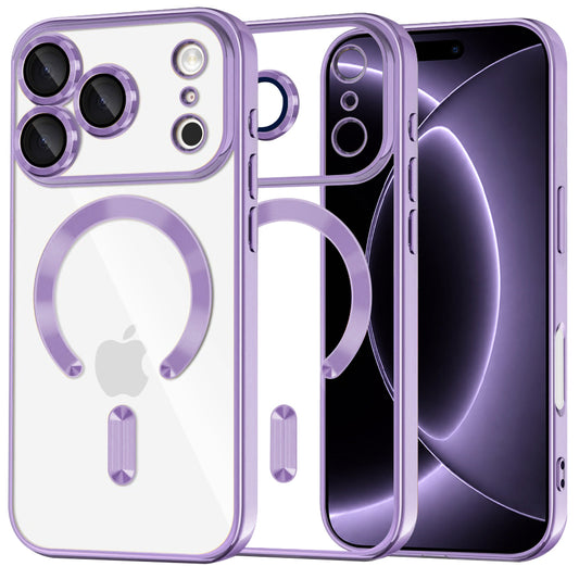 MagSafe-kuori Apple iPhone 18 Pro / 17 Pro:lle, Techsuit, Luxury Crystal, Vaalean violetti