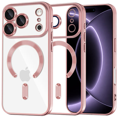 MagSafe-kuori Apple iPhone 18 Pro / 17 Pro:lle, Techsuit, Luxury Crystal, Vaaleanpunainen
