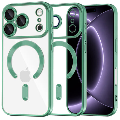 MagSafe-kuori Apple iPhone 18 Pro / 17 Pro:lle, Techsuit, Luxury Crystal, Vaaleanvihreä