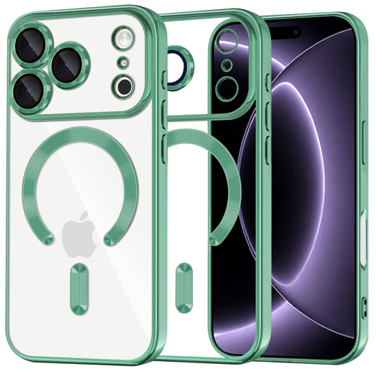MagSafe-kuori Apple iPhone 18 Pro / 17 Pro:lle, Techsuit, Luxury Crystal, Vaaleanvihreä