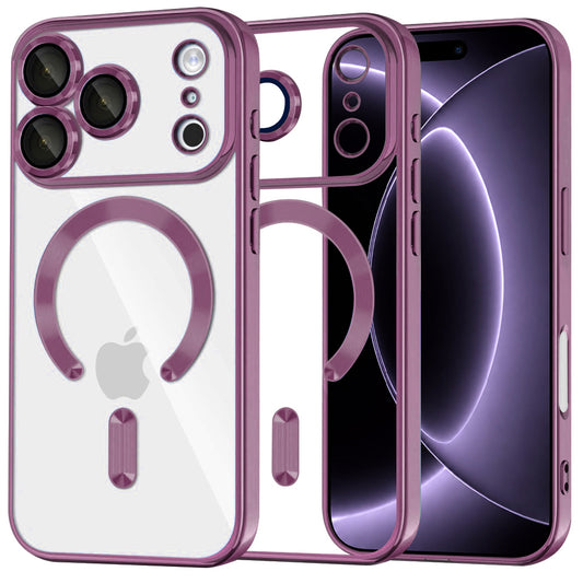 MagSafe-kuori Apple iPhone 18 Pro / 17 Pro:lle, Techsuit, Luxury Crystal, Tummanpunainen