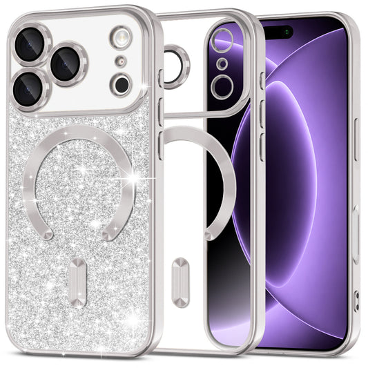 MagSafe-kuori Apple iPhone 18 Pro / 17 Pro:lle, Techsuit, Luxury Glitter, Hopea