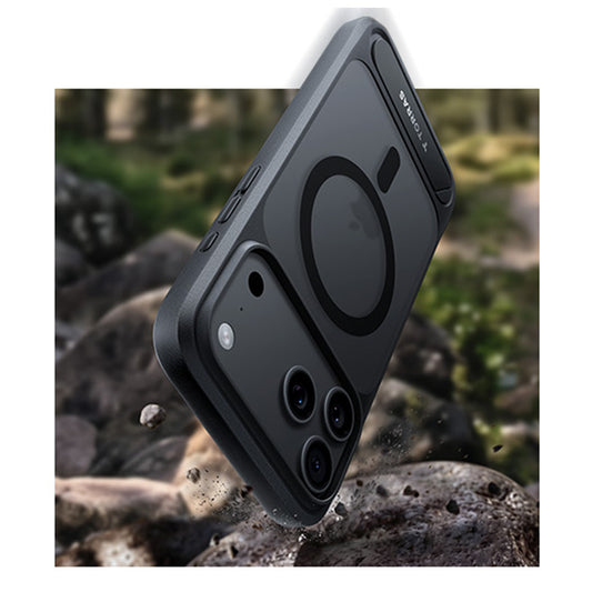 MagSafe-kuori Apple iPhone 18 Pro / 17 Pro:lle, Torras, Ostand L1 Guardian, Musta