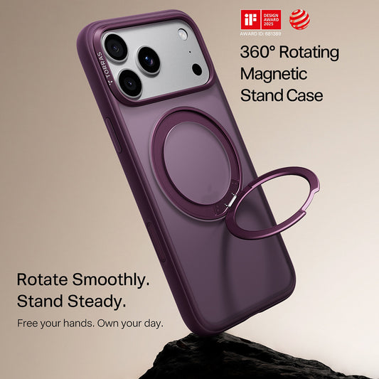 MagSafe-kuori Apple iPhone 18 Pro / 17 Pro:lle, Torras, Ostand O1 Guardian, Violetti