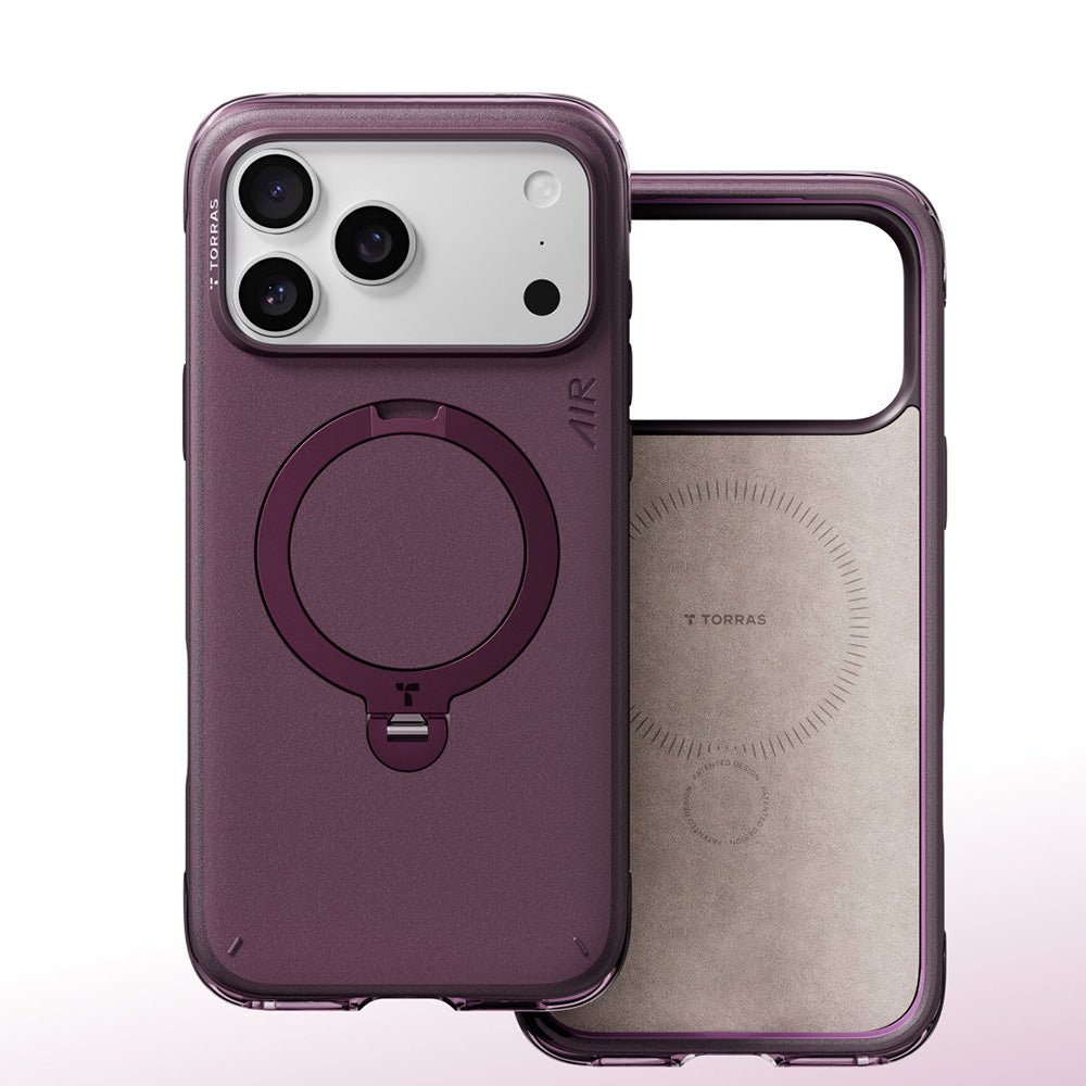 MagSafe-kuori Apple iPhone 18 Pro / 17 Pro:lle, Torras, Ostand Q3 Air Essential, Violetti