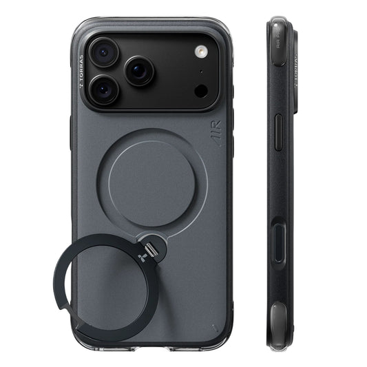 MagSafe-kuori Apple iPhone 18 Pro / 17 Pro:lle, Torras, Ostand Q3 Air Essential, Musta