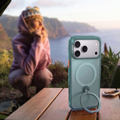 MagSafe-kuori Apple iPhone 18 Pro / 17 Pro:lle, Torras, Ostand Q3 Air, Vihreä