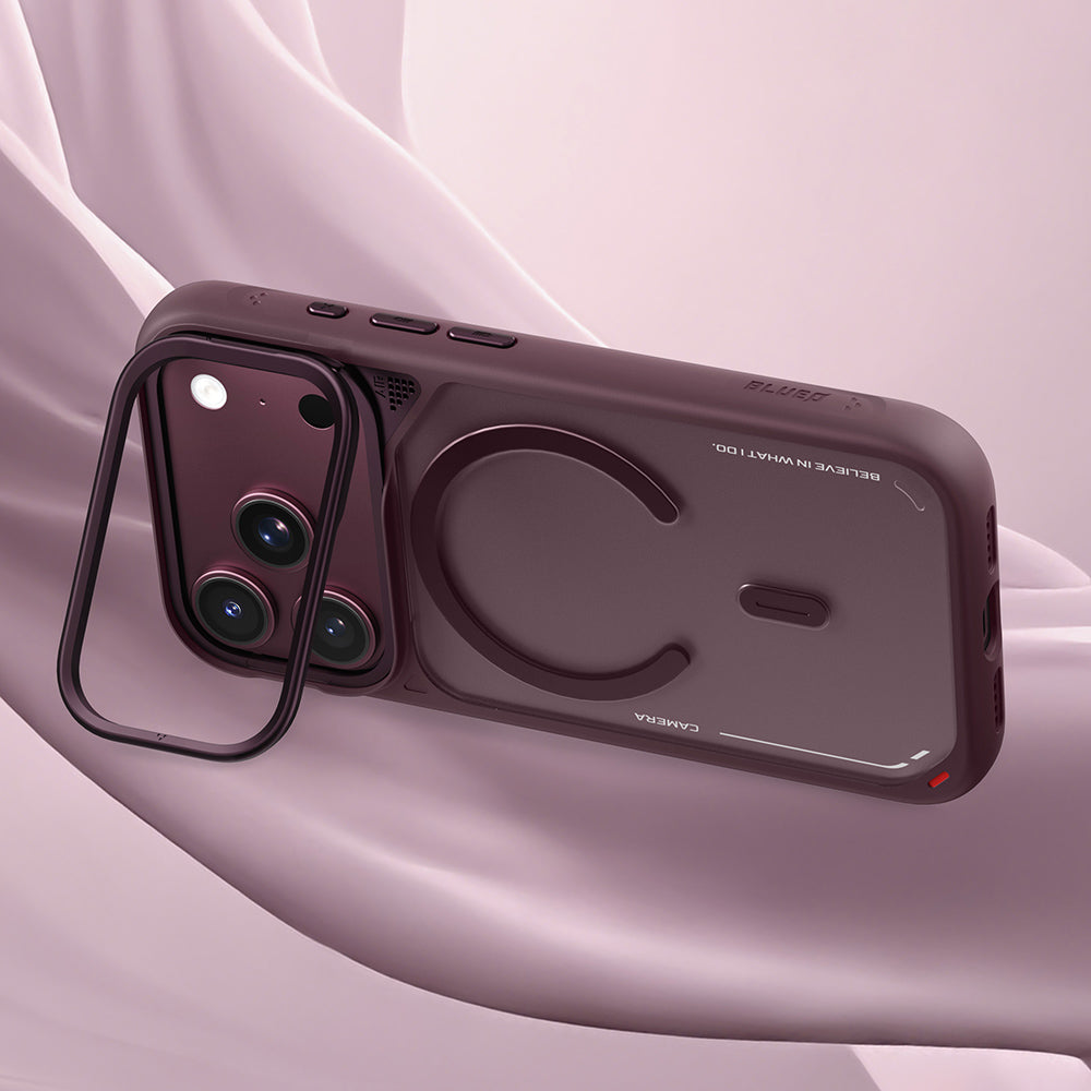 MagSafe-kuori Apple iPhone 18 Pro Max / 17 Pro Max -puhelimelle, Blueo, lämpöä haihduttava jalusta, satiininoranssi