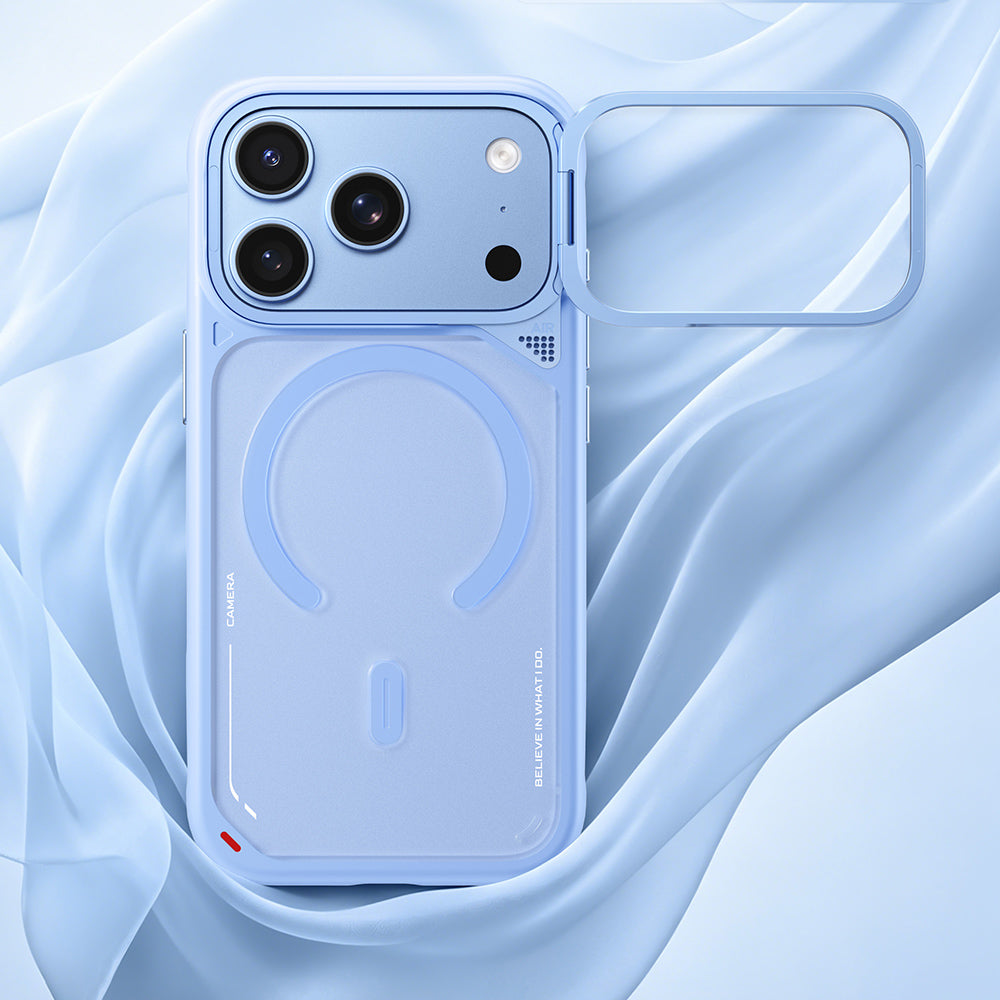 MagSafe-kuori Apple iPhone 18 Pro Max / 17 Pro Max -puhelimelle, Blueo, lämpöä haihduttava jalusta, satiininen viininpunainen