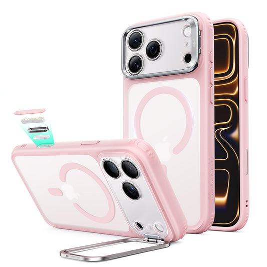MagSafe-kuori Apple iPhone 18 Pro Max / 17 Pro Max, ESR, Classic Hybrid Kickstand, satiininen vaaleanpunainen