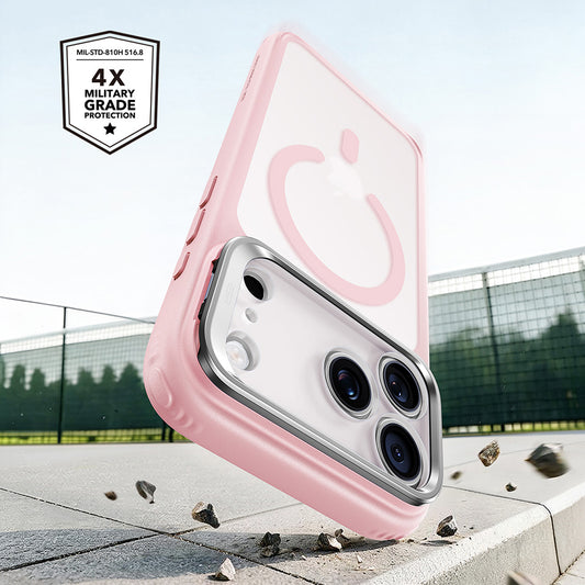 MagSafe-kuori Apple iPhone 18 Pro Max / 17 Pro Max, ESR, Classic Hybrid Kickstand, satiininen vaaleanpunainen