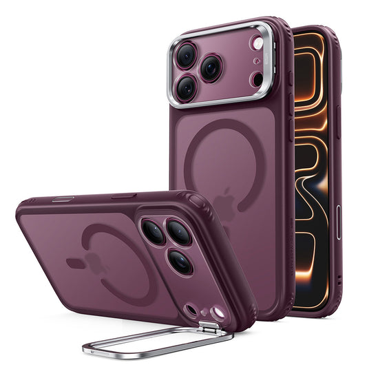 MagSafe-kuori Apple iPhone 18 Pro Max / 17 Pro Max, ESR, Classic Hybrid Kickstand, Tummanpunainen satiini