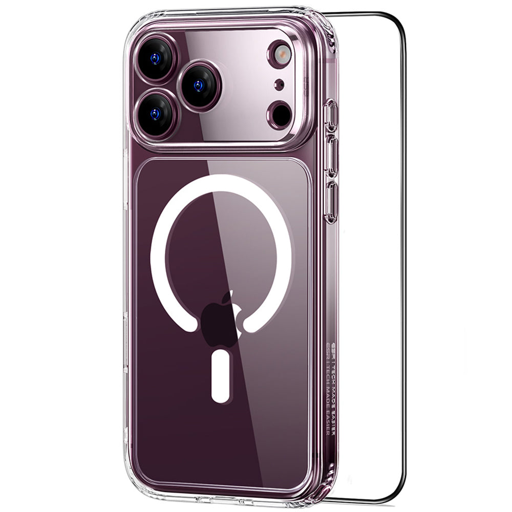 MagSafe-kuori Apple iPhone 18 Pro Max / 17 Pro Max, ESR, Classic Hybrid näytönsuojalla, läpinäkyvä