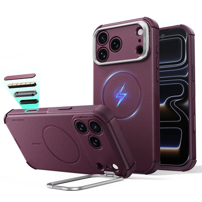 MagSafe-kuori Apple iPhone 18 Pro Max / 17 Pro Max, ESR, Cyber Armor Kickstand, Tummanpunainen satiini