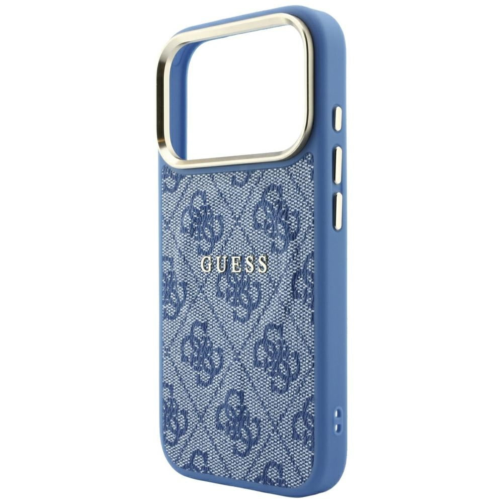 MagSafe-kuori Apple iPhone 18 Pro Max / 17 Pro Max, Guess, 4G kohokuvioitu klassikko, sininen