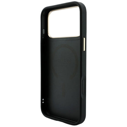MagSafe Case for Apple iPhone 18 Pro Max / 17 Pro Max, Guess, 4G Embossed Classic, Black