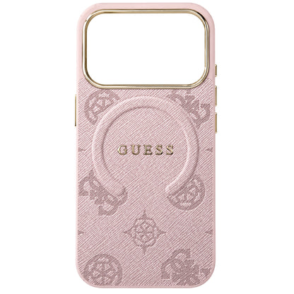 MagSafe Case for Apple iPhone 18 Pro Max / 17 Pro Max, Guess, 4G Embossed Ring Classic Logo, Pink