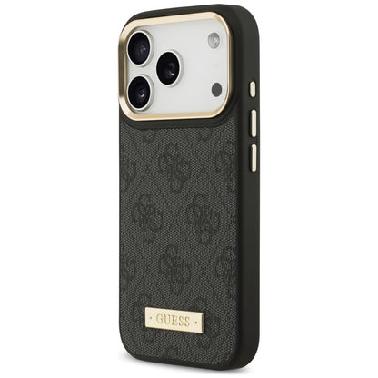 MagSafe-kuori Apple iPhone 18 Pro Max / 17 Pro Max -puhelimelle, Guess, 4G Logo Plate, musta