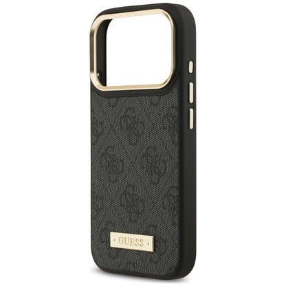 MagSafe-kuori Apple iPhone 18 Pro Max / 17 Pro Max -puhelimelle, Guess, 4G Logo Plate, musta