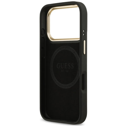 MagSafe-kuori Apple iPhone 18 Pro Max / 17 Pro Max -puhelimelle, Guess, 4G Logo Plate, musta