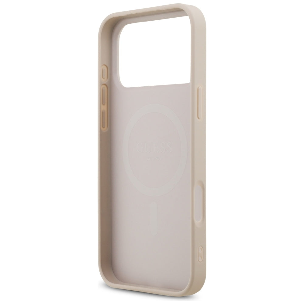 MagSafe-kuori Apple iPhone 18 Pro Max / 17 Pro Max, Guess, 4G Small and Classic, Vaaleanpunainen
