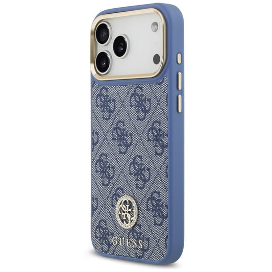 MagSafe-kuori Apple iPhone 18 Pro Max / 17 Pro Max -puhelimelle, Guess, 4G Strass Logo, sininen