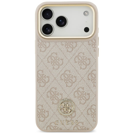MagSafe-kuori Apple iPhone 18 Pro Max / 17 Pro Max -puhelimelle, Guess, 4G Strass Logo, vaaleanpunainen