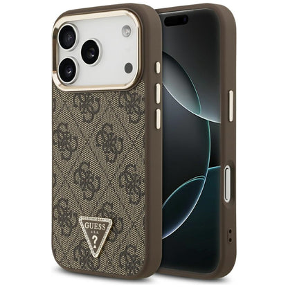 MagSafe-kuori Apple iPhone 18 Pro Max / 17 Pro Max, Guess, 4G Triangle Logo, Ruskea