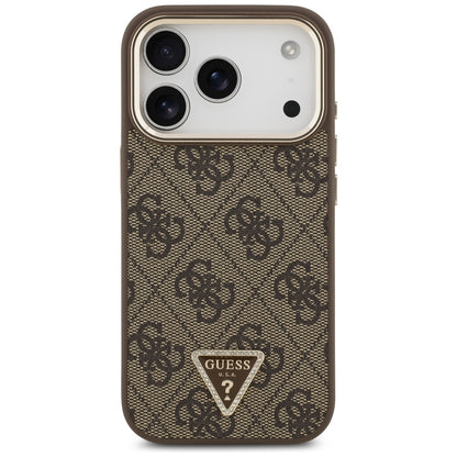 MagSafe-kuori Apple iPhone 18 Pro Max / 17 Pro Max, Guess, 4G Triangle Logo, Ruskea