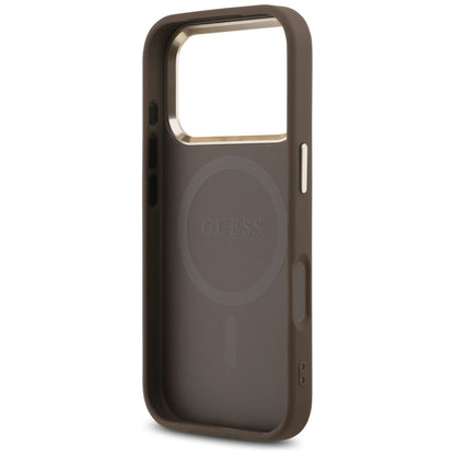 MagSafe-kuori Apple iPhone 18 Pro Max / 17 Pro Max, Guess, 4G Triangle Logo, Ruskea