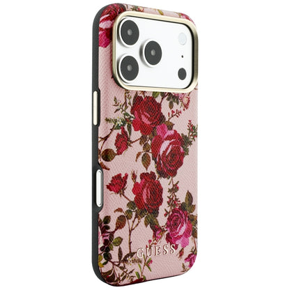MagSafe-kuori Apple iPhone 18 Pro Max / 17 Pro Max -puhelimelle, Guess, Blossom Roses Print, vaaleanpunainen