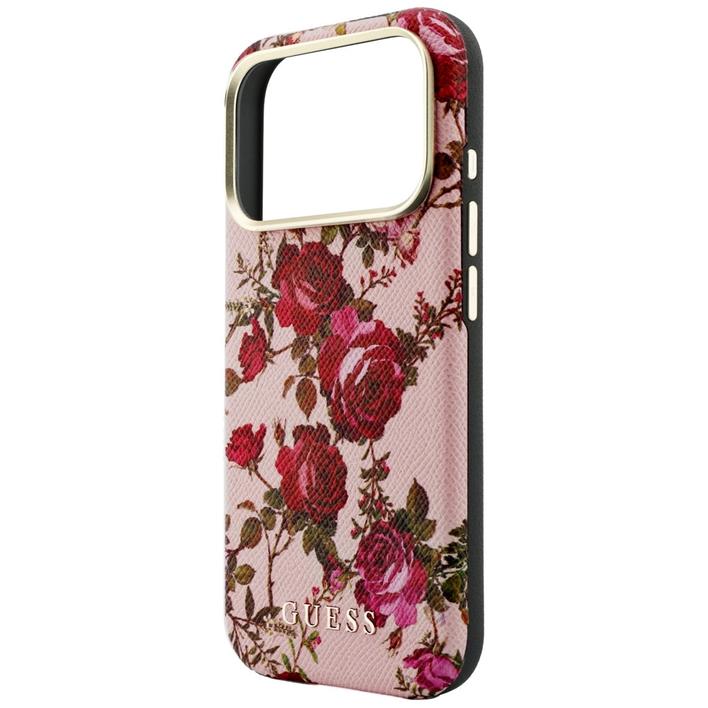MagSafe-kuori Apple iPhone 18 Pro Max / 17 Pro Max -puhelimelle, Guess, Blossom Roses Print, vaaleanpunainen